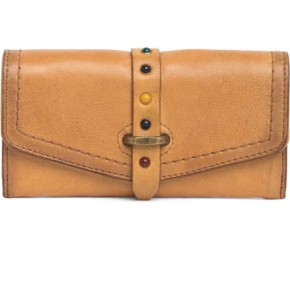 Frye Handbags - Frye Alessi Studded Continental Leather Wallet